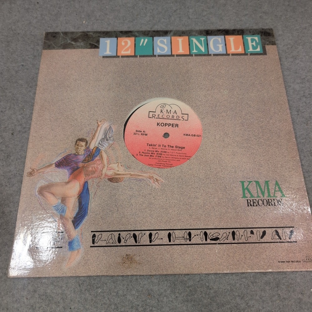 Kopper Takin' It To The Stage 12" Vinyl Single 1989 KMA Records KMA-GB-021 VG - Picture 1 of 3